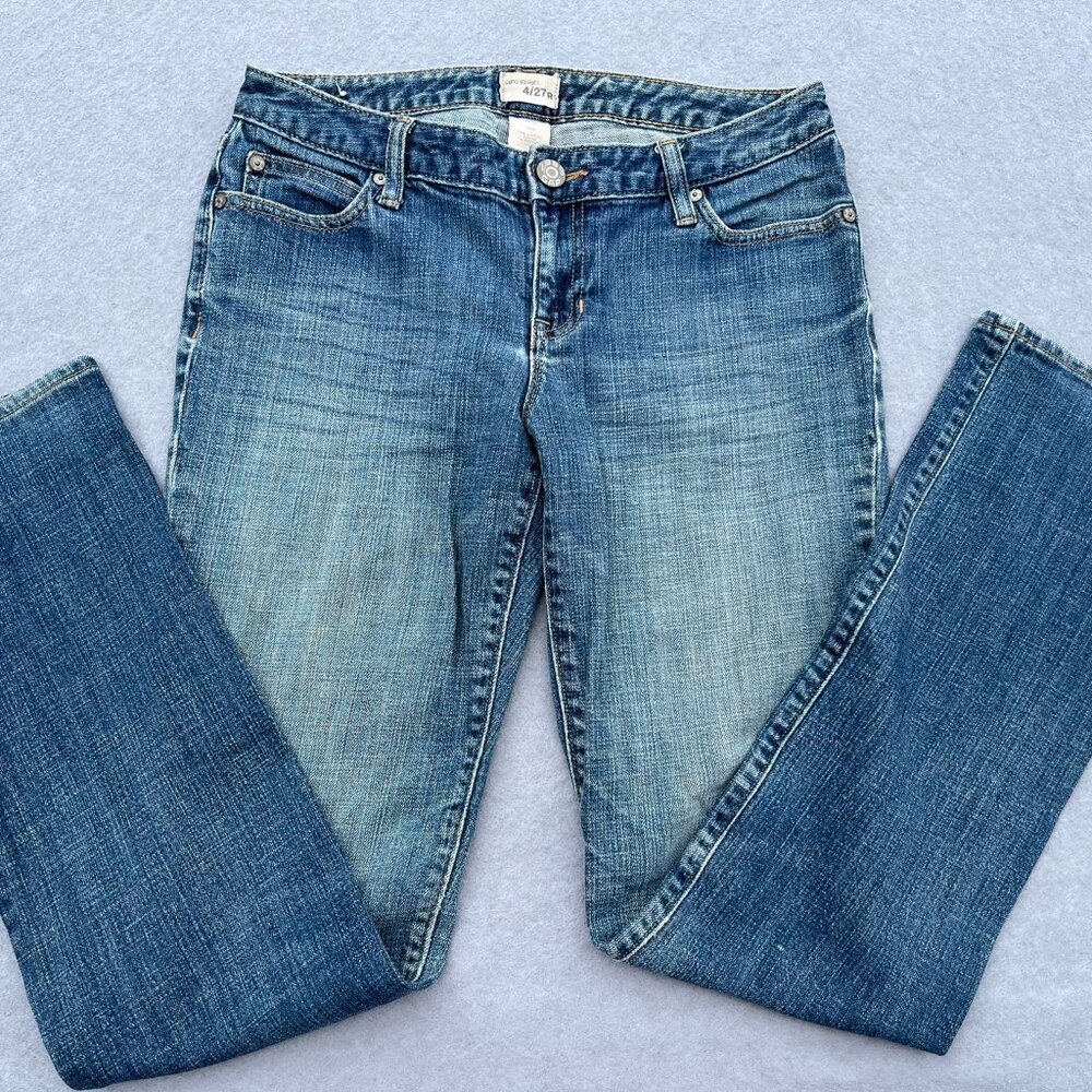 GAP Curvy Straight Jeans Size 4/27R Medium Wash Cotton